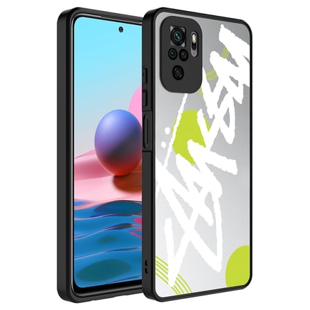 Xiaomi Redmi Note 10S Kılıf Aynalı Desenli Kamera Korumalı Parlak Mirror Kapak