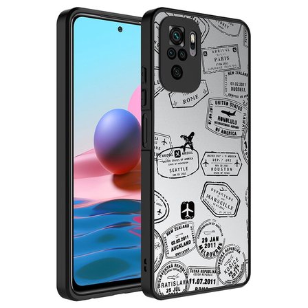 Xiaomi Redmi Note 10S Kılıf Aynalı Desenli Kamera Korumalı Parlak Mirror Kapak
