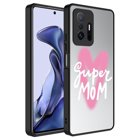 Xiaomi Mi 11T Pro 5G Kılıf Aynalı Desenli Kamera Korumalı Parlak Mirror Kapak