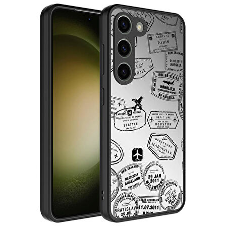 Samsung Galaxy S23 Kılıf Aynalı Desenli Kamera Korumalı Parlak Mirror Kapak