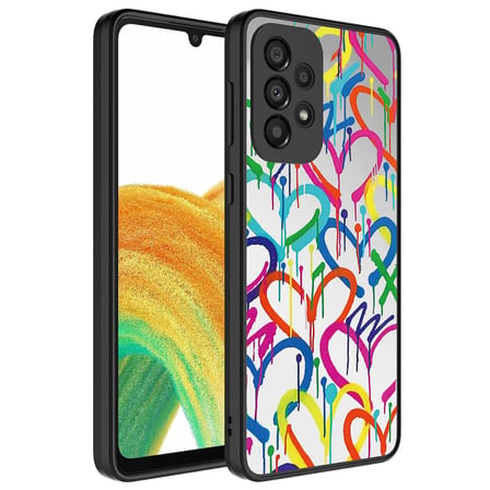 Samsung Galaxy A52 Kılıf Aynalı Desenli Kamera Korumalı Parlak Mirror Kapak
