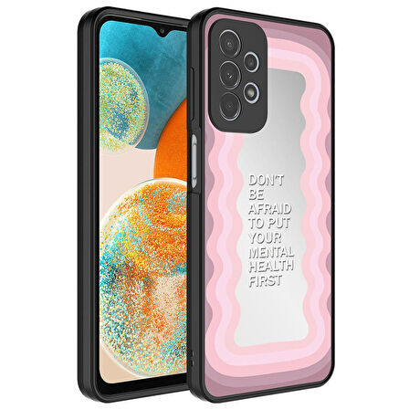 Samsung Galaxy A72 Kılıf Aynalı Desenli Kamera Korumalı Parlak Mirror Kapak