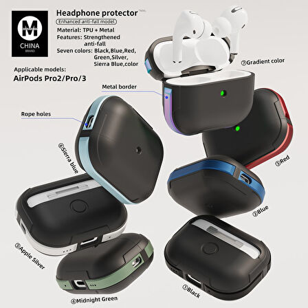 Apple Airpods Pro 2. Nesil Uyumlu Kılıf Armour Defens Case A8
