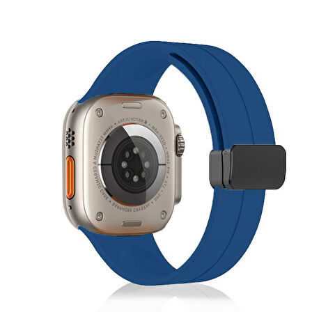 Apple Watch 42/44/45/46/49mm Kordon Magnetli Ayarlanır Silikon Kordon 2/3/4/5/6/se/7/8/9/10/ultra