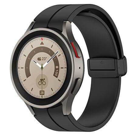 Samsung Galaxy Watch 4 5 6 7 FE 40 40 44 Classic 42 43 46 47 mm Kordon Magnetli Ayarlanır Silikon Kordon