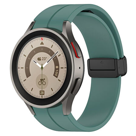 Samsung Galaxy Watch 4 5 6 7 FE 40 40 44 Classic 42 43 46 47 mm Kordon Magnetli Ayarlanır Silikon Kordon