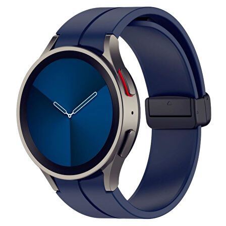 Samsung Galaxy Watch 4 5 6 7 FE 40 40 44 Classic 42 43 46 47 mm Kordon Magnetli Ayarlanır Silikon Kordon