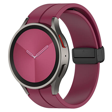 Samsung Galaxy Watch 4 5 6 7 FE 40 40 44 Classic 42 43 46 47 mm Kordon Magnetli Ayarlanır Silikon Kordon