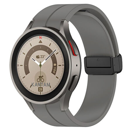 Samsung Galaxy Watch 4 5 6 7 FE 40 40 44 Classic 42 43 46 47 mm Kordon Magnetli Ayarlanır Silikon Kordon