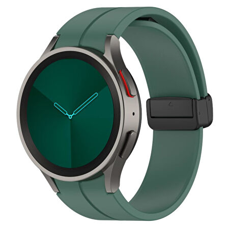 Samsung Galaxy Watch 4 5 6 7 FE 40 40 44 Classic 42 43 46 47 mm Kordon Magnetli Ayarlanır Silikon Kordon