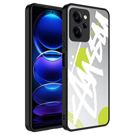 Xiaomi Poco X5 Pro Kılıf Aynalı Desenli Kamera Korumalı Parlak Mirror Kapak