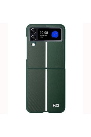 Samsung Galaxy Z Flip 4 Kılıf Line Pu Deri Lizbon Kapak