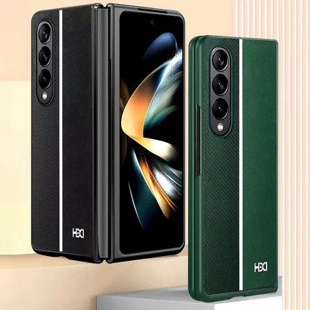 Samsung Galaxy Z Fold 3 Kılıf Line Pu Deri Lizbon Kapak