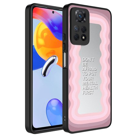 Xiaomi Redmi Note 12 Pro 4G Kılıf Aynalı Desenli Kamera Korumalı Parlak Mirror Kapak