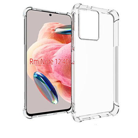 Xiaomi Redmi Note 12 4G Kılıf Şeffaf Nitro Anti Shock Kapak