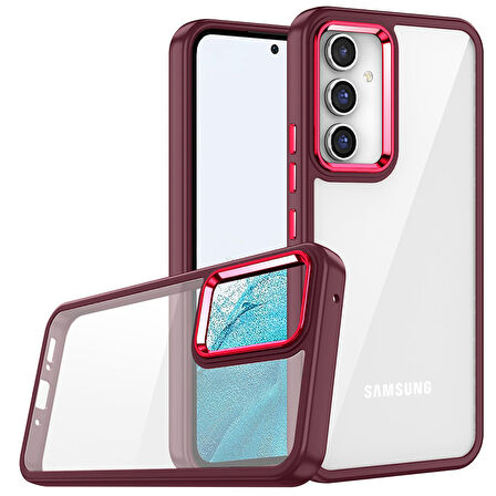 Samsung Galaxy A24 Kılıf Kamera Nikelaj Kenar Renkli Kapak