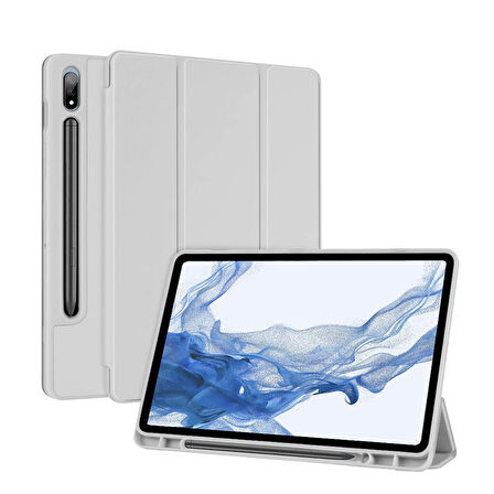 Samsung Galaxy Tab S7 FE / S7 Plus S8 Plus 12.4" Kılıf Kalem Bölmeli Smart Case X800 T730 T970