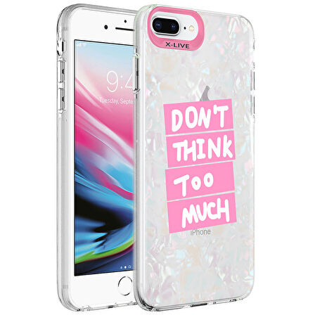 Apple iPhone 8 Plus Kılıf Mermer Desenli Marbello Kapak