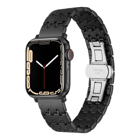 Apple Watch 7 45mm Kordon Zikzak Dizayn Metal Kordon 86