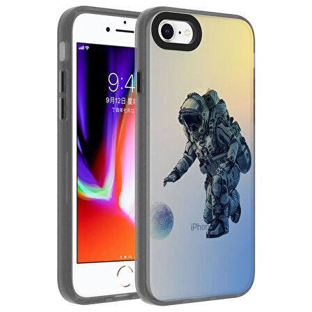 Apple iPhone 8 Kılıf Desenli Dragon Sert Kapak