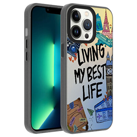 Apple iPhone 13 Pro Kılıf Desenli Dragon Sert Kapak