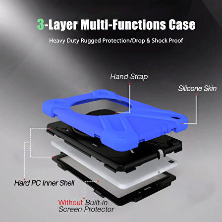 Samsung Galaxy Tab A7 Lite T220 T225 T227 Defender Askılı Zırhlı Tank Case