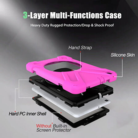 Samsung Galaxy Tab A7 Lite T220 T225 T227 Defender Askılı Zırhlı Tank Case