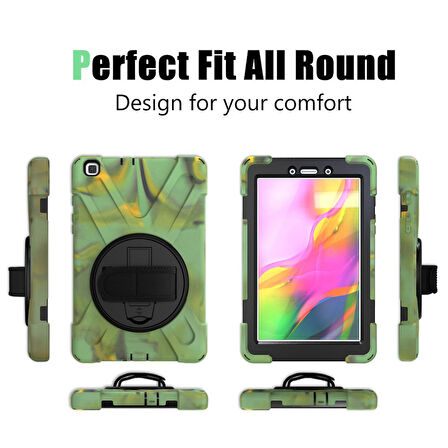 Samsung Galaxy Tab A8 10.5 SM-X200 2021 Kılıf Defender Askılı Zırhlı Tank Case