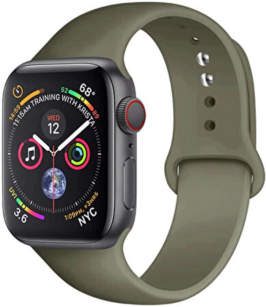 Apple Watch 42/44/45/46/49mm M/L Beden Kordon Silikon Spor Kordon 1 2 3 4 5 6 SE 7 8 Ultra