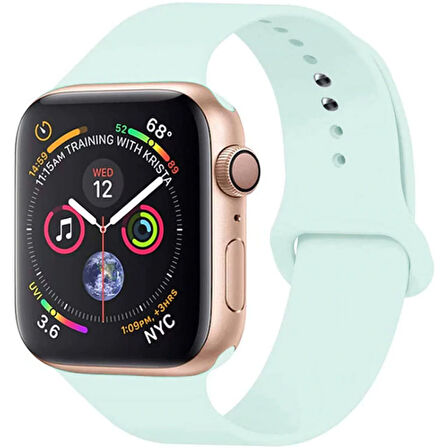 Apple Watch 42/44/45/46/49mm M/L Beden Kordon Silikon Spor Kordon 1 2 3 4 5 6 SE 7 8 Ultra