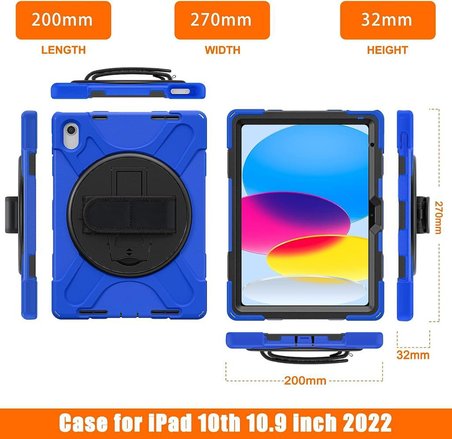 Apple iPad 11.Nesil A16 11inç/10.Nesil 10.9inç Kılıf Defender Askılı Zırhlı Tank Case