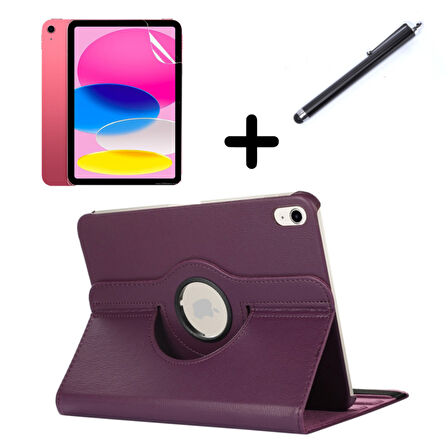 Apple iPad Mini 1 Mini 2 Mini 3 Kılıf Dönen Tablet Kilifi Ekran Koruyucu+Kalem