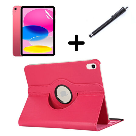 Apple iPad Mini 4 / Mini 5 Kılıf Dönen Tablet Kilifi Ekran Koruyucu+Kalem