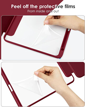Apple iPad 11.Nesil A16 11inç/10.Nesil 10.9inç Kılıf Grafiti Şeffaf Kalem Bölmeli