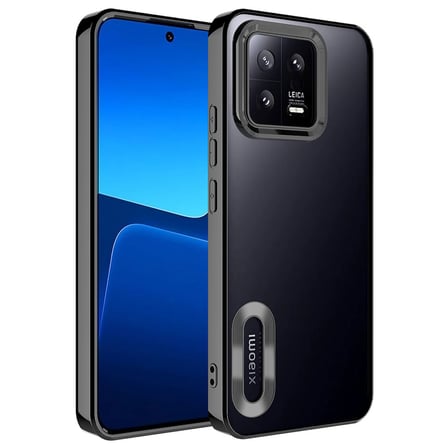 Xiaomi Mi 13 Kılıf Kamera Korumalı Logo Gösteren Şeffaf Kapak