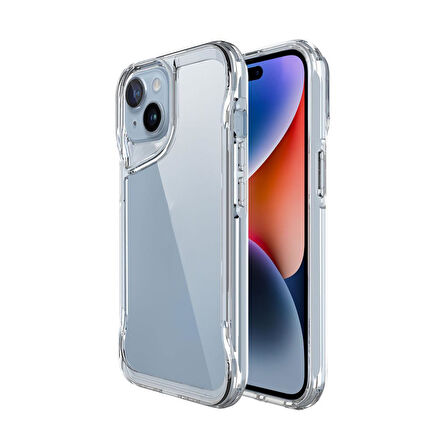 Apple iPhone 15 Kılıf Maximus Sararmaz Şeffaf Kapak