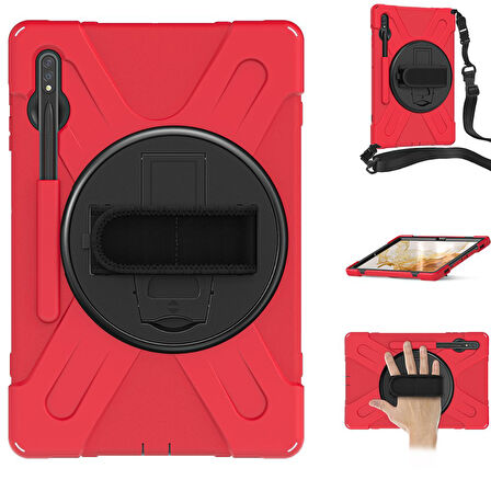 Samsung Galaxy Tab S7 FE LTE T737 T736 T733 T730 Kılıf Defender Askılı Pars Case Fuji
