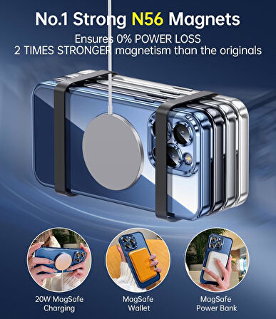 Apple iPhone 15 Pro Max Kılıf Magsafe Kamera Lensli Korumalı Şeffaf Silikon Kapak