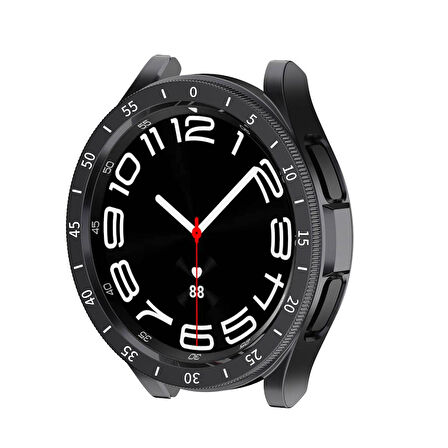 Samsung Galaxy Watch 6 Classic 47mm Sert PC Kasa ve Ekran Koruyucu Sport Watch 29