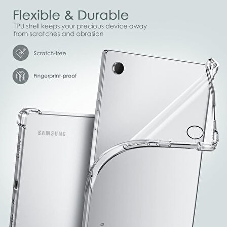 Samsung Galaxy Tab A9 X110 X115 Kılıf Darbelere Dayanıklı Şeffaf Kapak