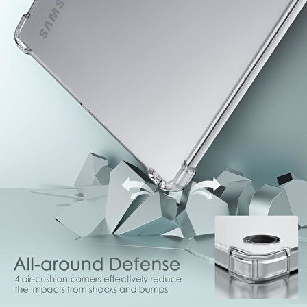 Samsung Galaxy Tab A9 X110 X115 Kılıf Darbelere Dayanıklı Şeffaf Kapak