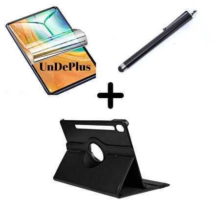 Samsung Galaxy Tab S9 FE Plus/S10 Plus/S9 Plus Kılıf Dönen Tablet Kilifi Ekran Koruyucu+Kalem