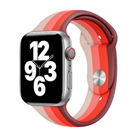Apple Watch 10 42mm - 38/40/41mm Gökkuşağı Kordon 2/3/4/5/6/se/7/8/9