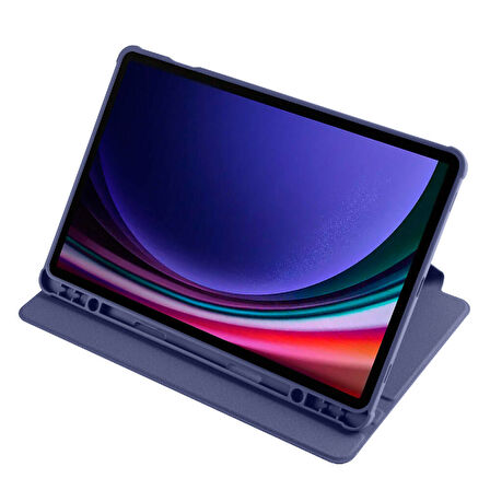Samsung Galaxy Tab S9/ S9 FE Kılıf Termik Kalem Bölmeli Dönebilen Standlı Kılıf