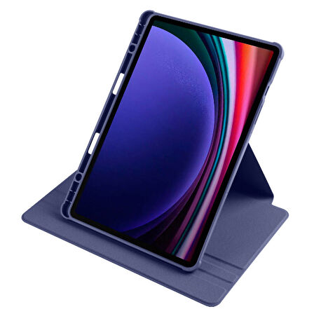 Samsung Galaxy Tab S9/ S9 FE Kılıf Termik Kalem Bölmeli Dönebilen Standlı Kılıf