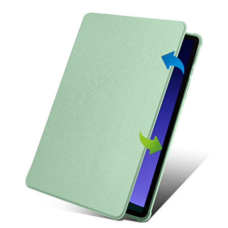 Samsung Galaxy Tab S9/ S9 FE Kılıf Termik Kalem Bölmeli Dönebilen Standlı Kılıf