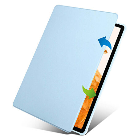 Samsung Galaxy Tab S9 FE Plus/S10 Plus/S9 Plus Kılıf Termik Kalem Bölmeli Dönebilen Standlı Kılıf