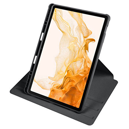 Samsung Galaxy Tab S9 FE Plus/S10 Plus/S9 Plus Kılıf Termik Kalem Bölmeli Dönebilen Standlı Kılıf