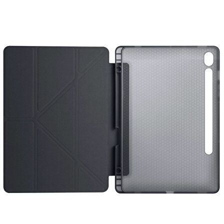 Samsung Galaxy Tab S9 X710 X716 X718 Kılıf Kalem Bölmeli Trifolding Case