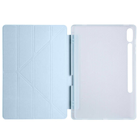 Samsung Galaxy Tab S9 Plus X810 X816 X818 Kılıf Kalem Bölmeli Trifolding Case